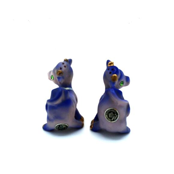 Vintage Lefton Blue Cow Salt & Pepper Shakers – Rhinestone Eyes - Picture 3 of 4